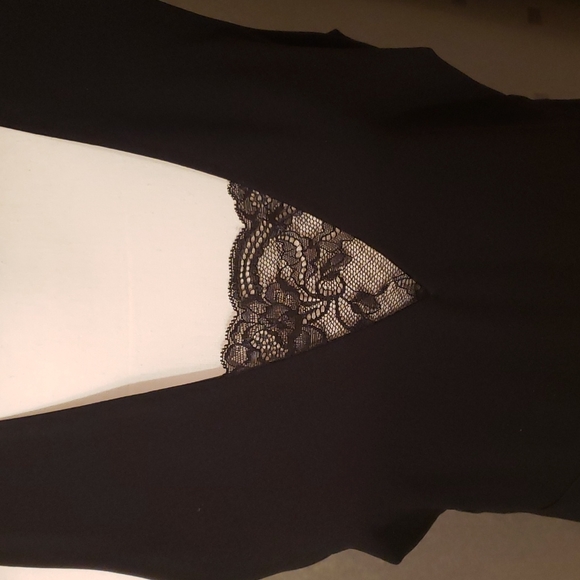 THALIA SODI, Sleeveless dress  Black, laced front, Size L, V-Neck - Picture 3 of 10